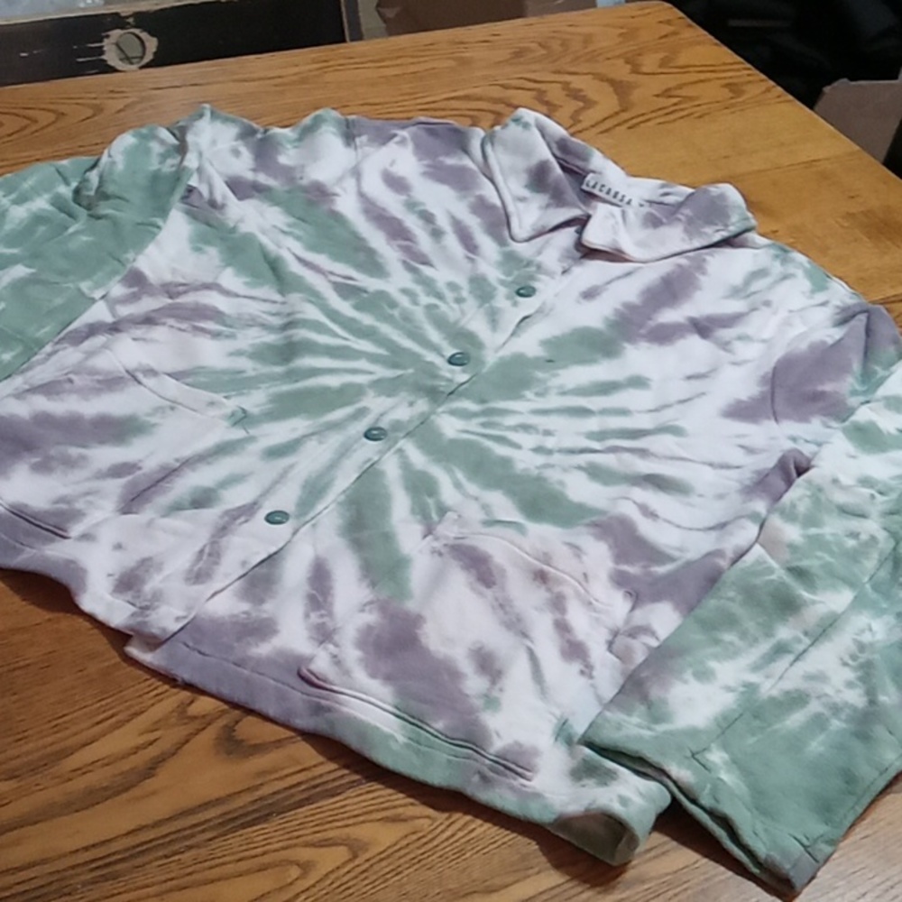 LACAUSA WOMENS MEDIUM Top Shirt NEW Casual TIE DYE ORGANIC COTTON